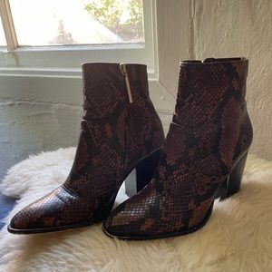 Zara Snakeskin Booties